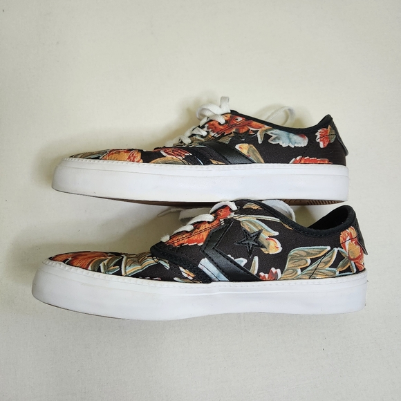 Converse Zakim Ox tropical print low top sneakers Hawaii flower hibiscus 9 - Picture 7 of 11